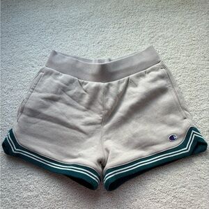 Champion, small, cream and green shorts